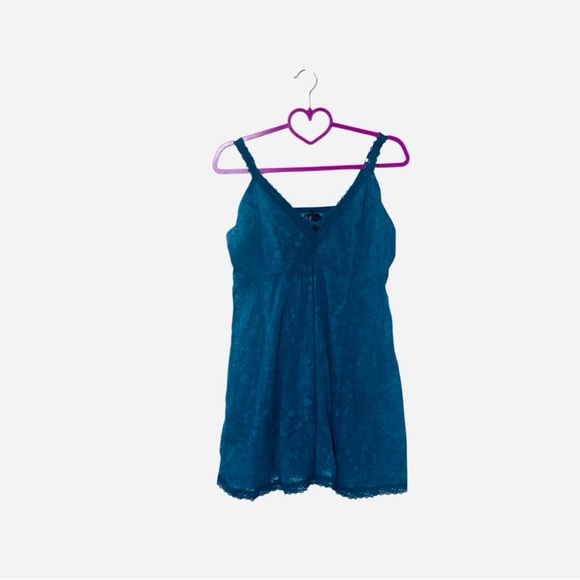 NWT Torrid Aria Lace Fit And Flare Babydoll - Dark Turquoise - Picture 5 of 8